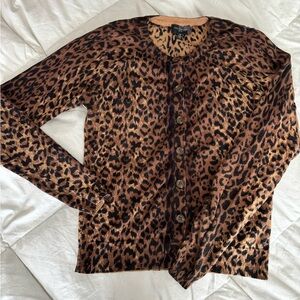 The Limited Leopard Print Cardigan - Brown and Black